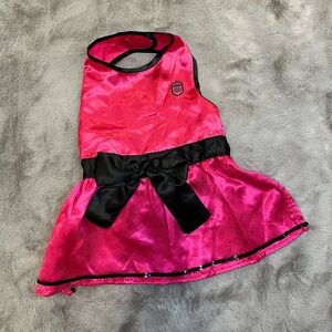 Pre-loved Pet Head Pink with Blk Bow Dress